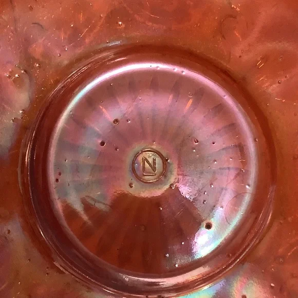 Vintage Orange Carnival Glass Fluted Bowl - Picture 6 of 6